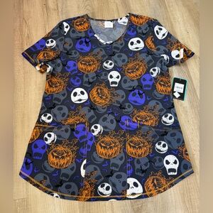 Disneys Nightmare Before Christmas Scrub top